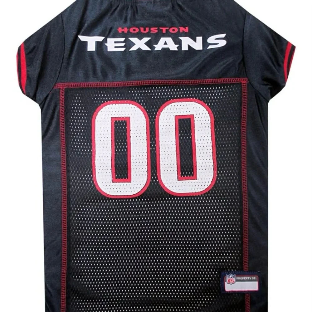 NFL  Texans Pet Jersey with Red and White Stripes